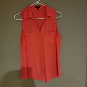 Express Women's Vibrant Coral Blouse